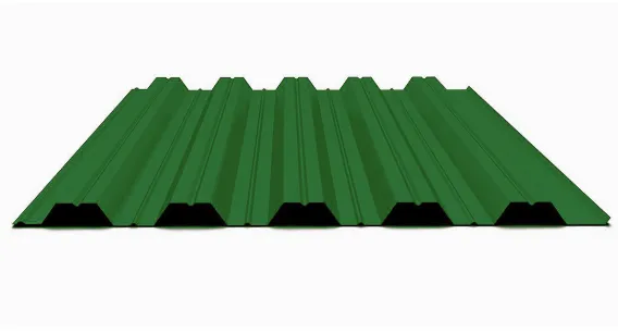 Профнастил окрашенный чисто-зеленый НС35 0.7x1000