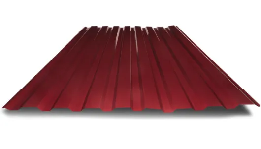Профнастил окрашенный вишневый C20 0.5x1100x2000
