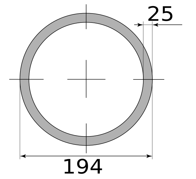 Труба бесшовная г/д 194х25 Ст20