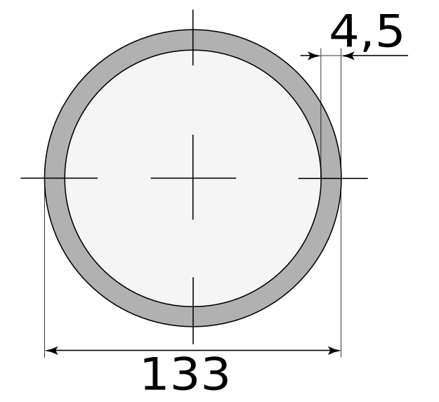 Труба ЭСВ 108х4.5 оцинкованная, 6м